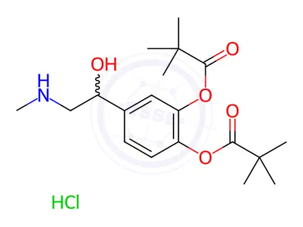 Chemical structure of Dipivefrin Hydrochloride