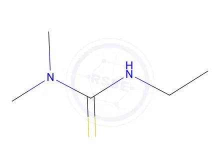 Chemical structure of 3-ethyl-1,1-dimethylthiourea