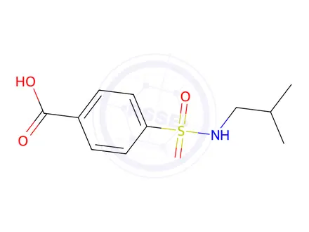 Chemical structure of 4-[(isobutylamino)sulfonyl]benzoic acid