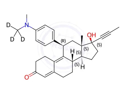 Chemical structure of Mifepristone Impurity 28