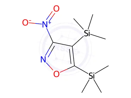 Chemical structure of 3-Nitro-4,5-bis(trimethylsilyl)isoxazole