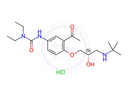 Chemical structure of (S)-(-)-Celiprolol Hydrochloride
