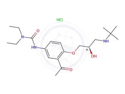 Chemical structure of (R)-(+)-Celiprolol Hydrochloride