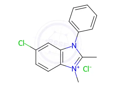 Chemical structure of 6-Chloro-2,3-dimethyl-1-phenyl-1H-benzo[d]imidazol-3-ium Chloride