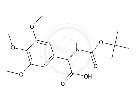 Chemical structure of (S)-2-((tert-Butoxycarbonyl)amino)-2-(3,4,5-trimethoxyphenyl)acetic acid