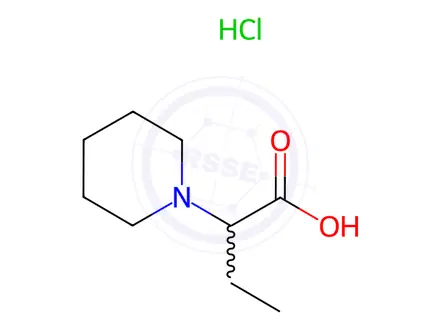 Chemical structure of 2-Piperidin-1-yl-butyric acid hydrochloride