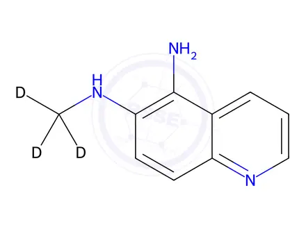 Chemical structure of 5-Amino-6-(methylamino-d3)quinoline
