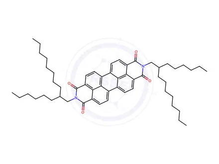 Chemical structure of 2,9-Bis(2-hexyldecyl)anthra[2,1,9-def:6,5,10-d'e'f']diisoquinoline-1,3,8,10(2H,9H)-tetraone