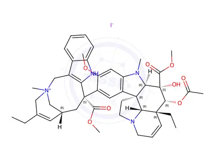 Chemical structure of Vinorelbine EP Impurity F Iodide