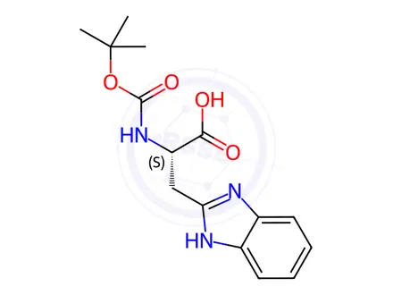 Chemical structure of N-α-(t-Butoxycarbonyl)-3-(benzimidazol-2-yl)-L-alanine