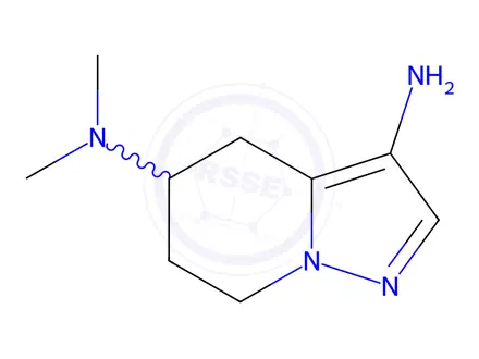 Chemical structure of N5,N5-dimethyl-4,5,6,7-tetrahydropyrazolo[1,5-a]pyridine-3,5-diamine
