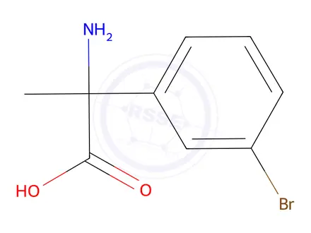 Chemical structure of 2-Amino-2-(3-bromophenyl)propanoic Acid