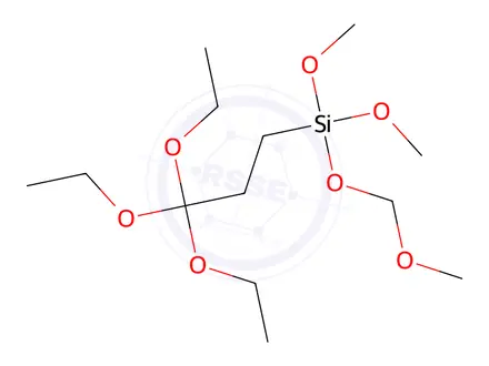 Chemical structure of METHOXYTRIETHYLENEOXYPROPYLTRIMETHOXYSILANE