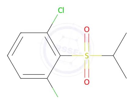 Chemical structure of 1,3-dichloro-2-propan-2-ylsulfonylbenzene