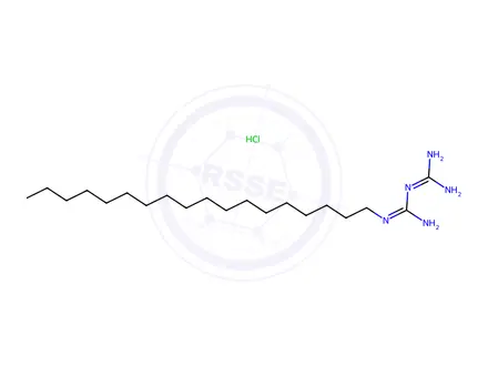 Chemical structure of 1-octadecylbiguanide monohydrochloride