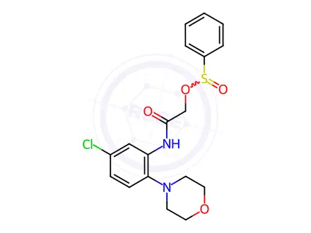 Chemical structure of 2-(5-chloro-2-morpholinoanilino)-2-oxoethyl benzenesulfinate