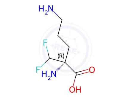 Chemical structure of (R)-Eflornithine DiHCl