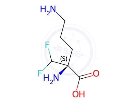 Chemical structure of (S)-Eflornithine DiHCl