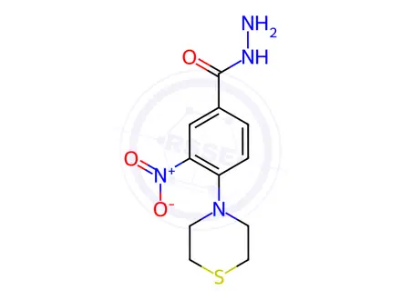 Chemical structure of 3-Nitro-4-(thiomorpholin-4-yl)benzohydrazide