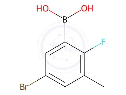 Chemical structure of (5-Bromo-2-fluoro-3-methylphenyl)boronic acid