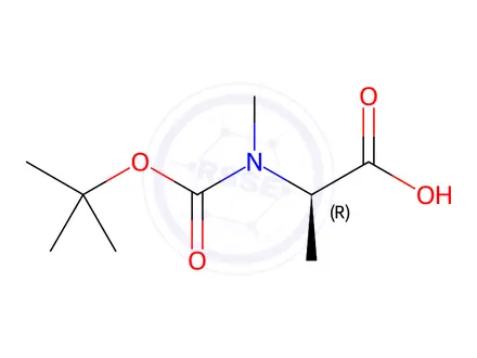 Chemical structure of Boc-N-Methyl-D-alanine