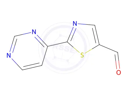 Chemical structure of 2-(Pyrimidin-4-yl)thiazole-5-carbaldehyde