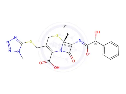 Chemical structure of Cefamandole lithium salt