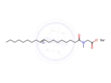 Chemical structure of sodium N-methyl-N-(1-oxo-9-octadecenyl)aminoacetate