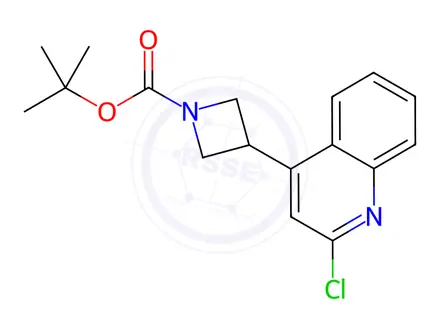 Chemical structure of tert-Butyl 3-(2-chloroquinolin-4-yl)azetidine-1-carboxylate