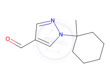 Chemical structure of 1-(1-Methylcyclohexyl)-1H-pyrazole-4-carbaldehyde