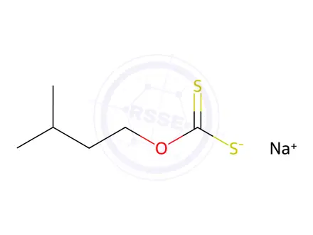 Chemical structure of Dithiocarbonic acid O-(3-methylbutyl)S-sodium salt