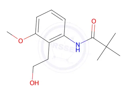 Chemical structure of N-[2-(2-Hydroxyethyl)-3-methoxyphenyl]-2,2-dimethylpropanamide