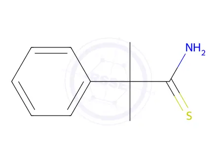 Chemical structure of 2-methyl-2-phenylpropanethioamide