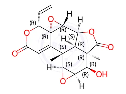 Chemical structure of 15,16-Didehydro-15,16-dideoxy-17-norpodolactone B
