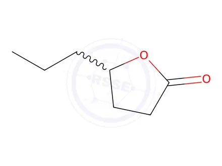 Chemical structure of γ-HEPTALACTONE