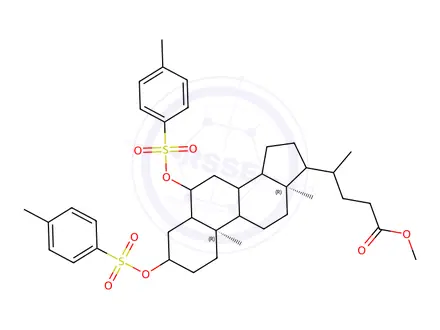 Chemical structure of 3,6-Bis(tosyloxy)-α-hyodeoxycholic acid methyl ester