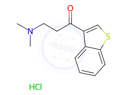 Chemical structure of 1-(Benzo[b]thiophen-3-yl)-3-(dimethylamino)propan-1-one Hydrochloride