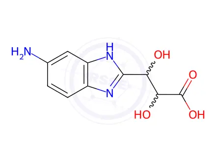 Chemical structure of 3-(6-amino-1H-benzimidazol-2-yl)-2,3-dihydroxy-propanoic acid