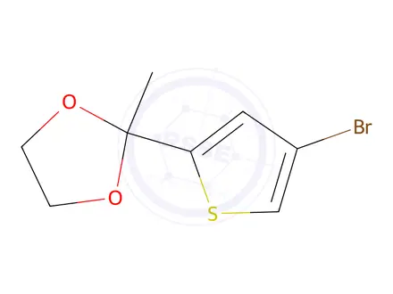 Chemical structure of 2-(4-bromothiophen-2-yl)-2-methyl-1,3-dioxolane