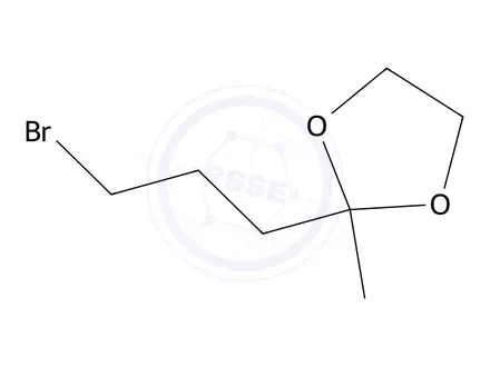 Chemical structure of 2-(3-Bromopropyl)-2-methyl-1,3-dioxolane