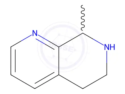 Chemical structure of 1,7-Naphthyridine, 5,6,7,8-tetrahydro-8-methyl-