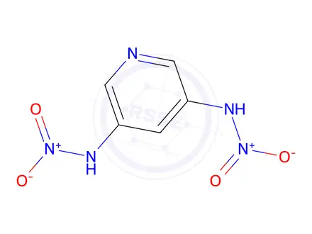 Chemical structure of 3,5-Pyridinediamine,N,N-dinitro-(9CI)