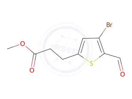 Chemical structure of Methyl 3-(4-bromo-5-formylthiophen-2-yl)propanoate