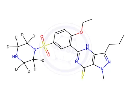 Chemical structure of Desmethyl Thiosildenafil-d8