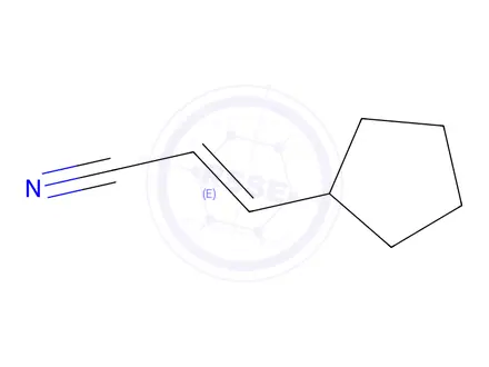 Chemical structure of 3-cyclopentylacrylonitrile