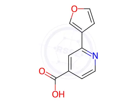 Chemical structure of 2-(Furan-3-yl)isonicotinic acid
