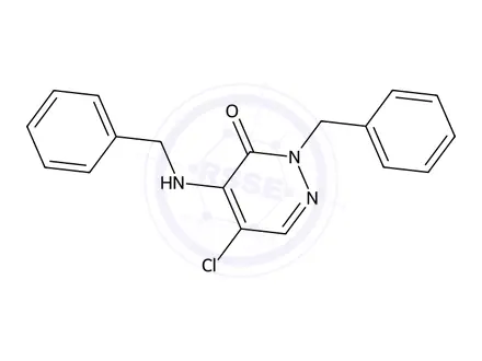 Chemical structure of 2-Benzyl-4-(benzylamino)-5-chloropyridazin-3(2H)-one