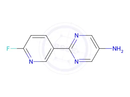 Chemical structure of 2-(6-Fluoropyridin-3-yl)pyrimidin-5-amine