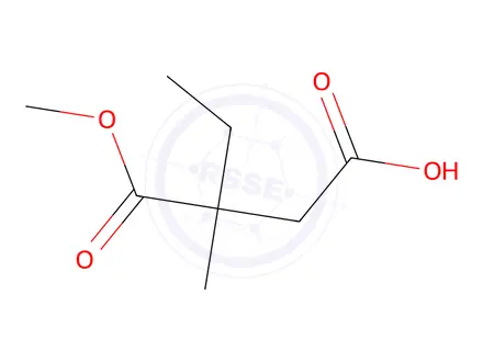 Chemical structure of 3-(Methoxycarbonyl)-3-methylpentanoic Acid