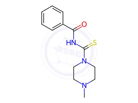 Chemical structure of N-[(4-methyl-1-piperazinyl)carbonothioyl]benzamide